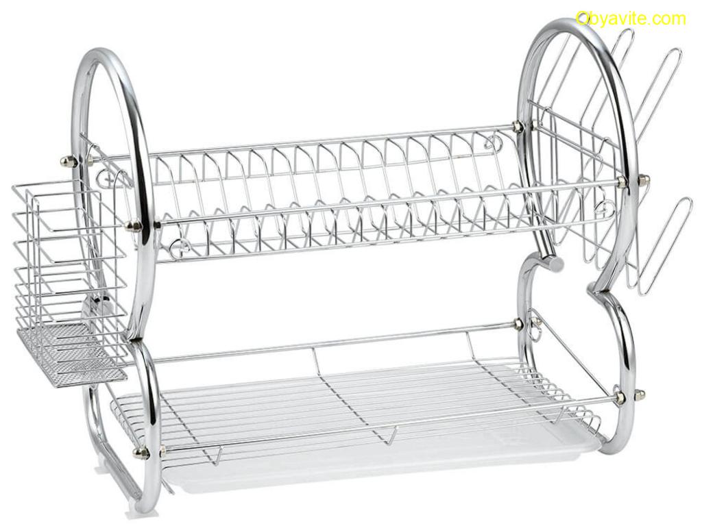 Сушилник за съдове 2 нива Muhler MR-5725CR 56.5x25x38cm, сребрист