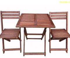 Градински комплект Kreta Muhler Meranti 3 части, дърво