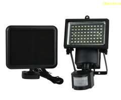 LED прожектор с датчик и соларен панел