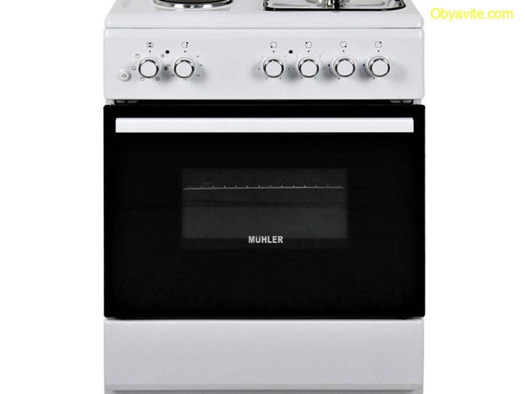 Голяма готварска печка Muhler ELC-600G, 2Г+2Е