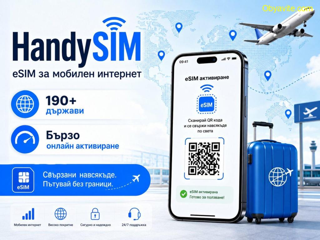 eSIM за мобилен интернет в над 190 държави