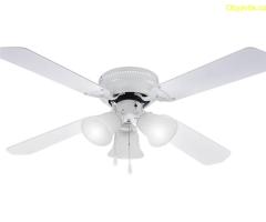 Вентилатор таванен 42'' Muhler MCF-4262W N, 55W, осветление - 1бр крушки, MDF