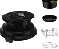 Мултикукър, Tefal LF101810 FRY TURBO CRISPY LID BLK EU