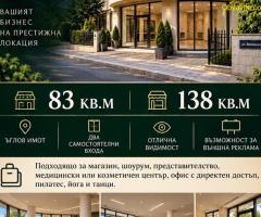 Търговски помещения под наем в сграда 