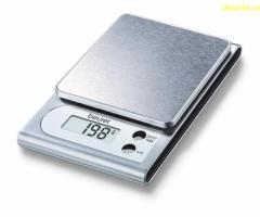 Везна, Beurer KS 22 kitchen scale; Stainless steel weighing surface; 3 kg / 1 g