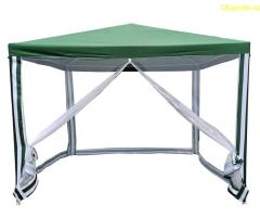 Шатра Muhler G1015-NET 300x300cm, зелена, с бели странични мрежи